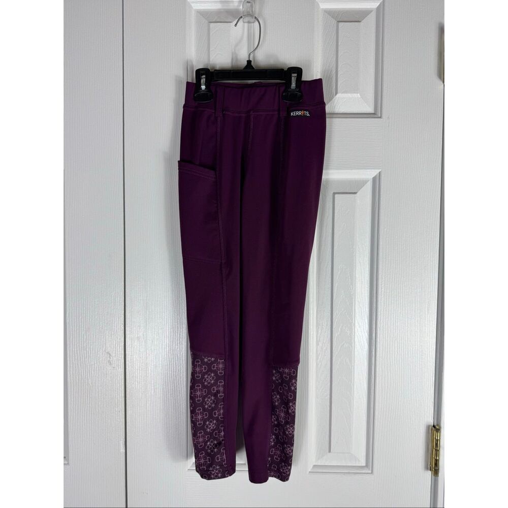 Kerrits Girls Maroon Riding Equestrian Pants Size S 7/8